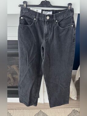 Garage Denim Low Rise Baggy Jeans Washed Black Size 0 New
